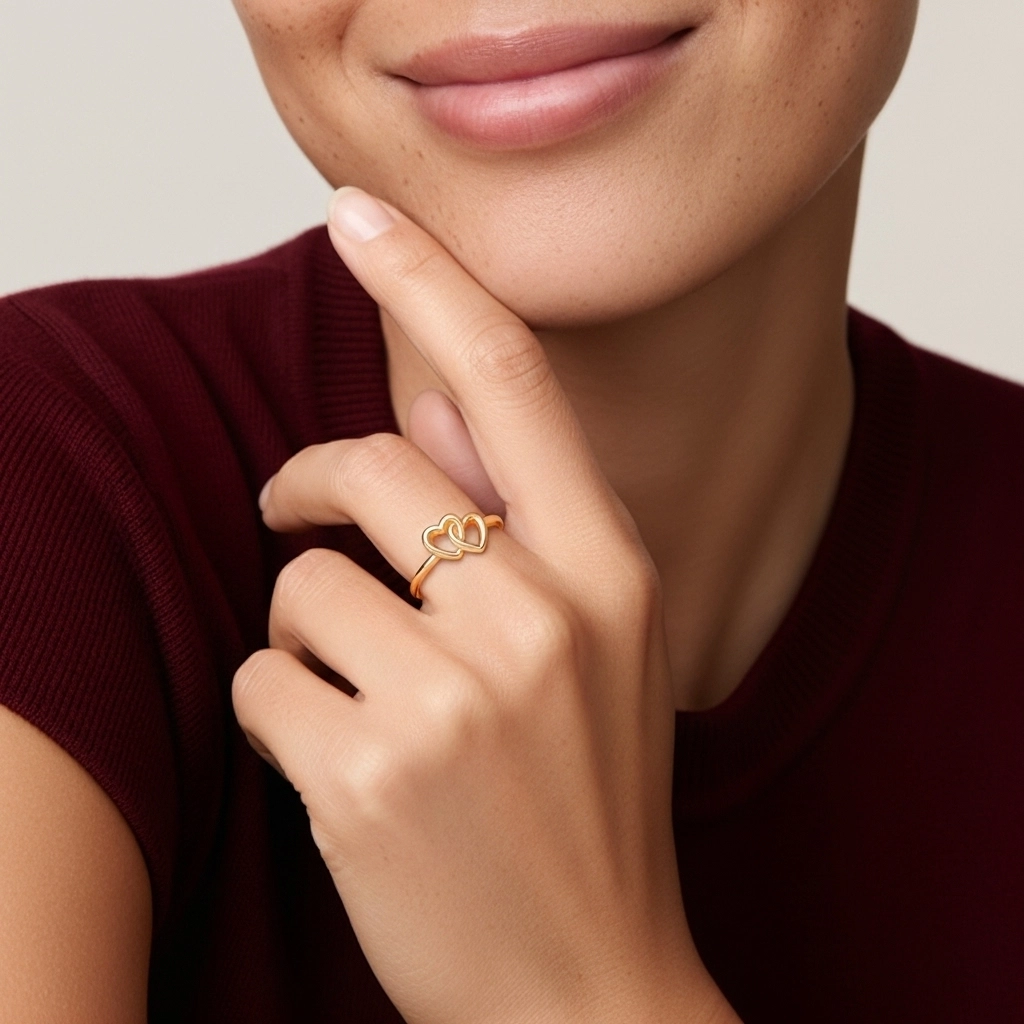 Unique Cœur Bague de promesse