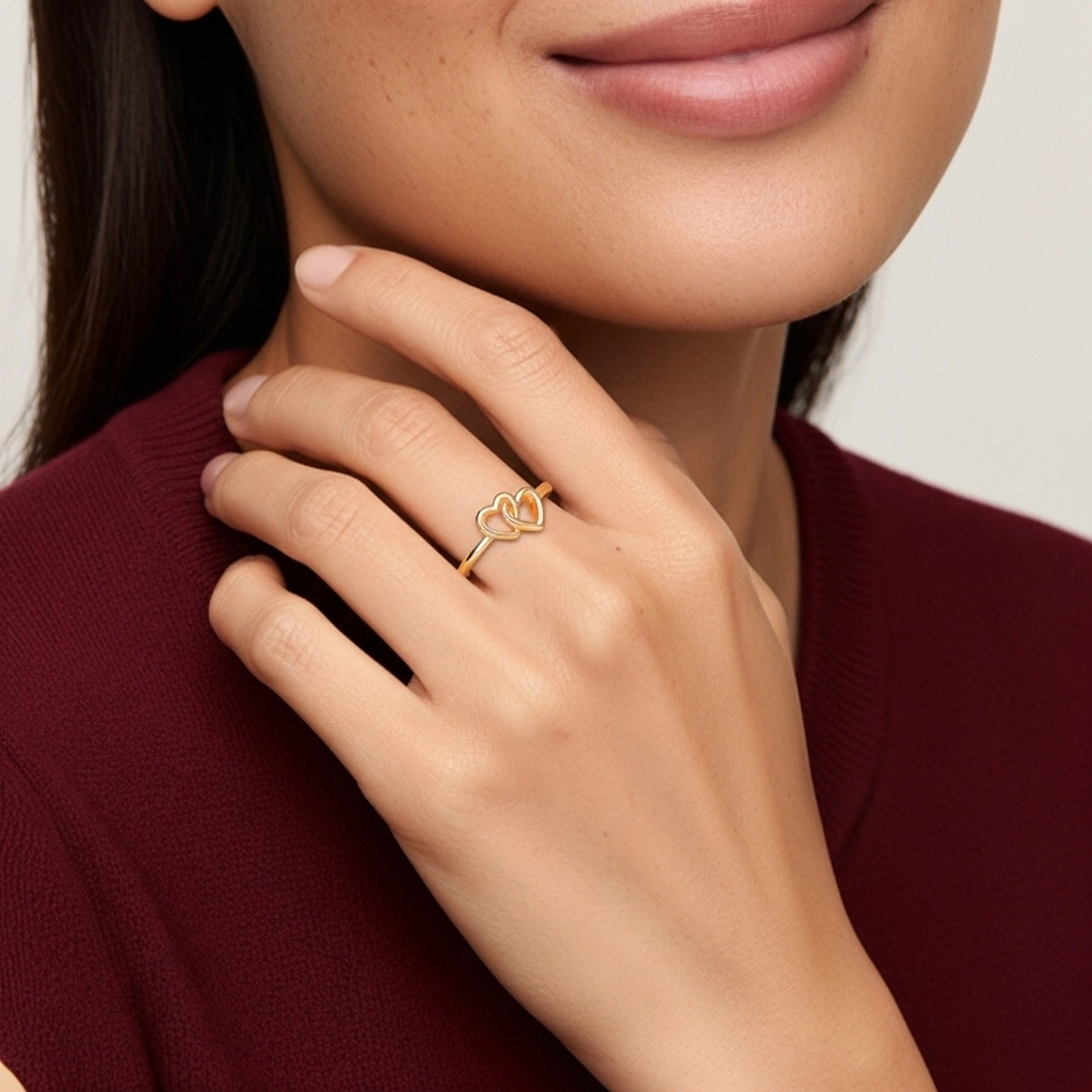 Unique Cœur Bague de promesse