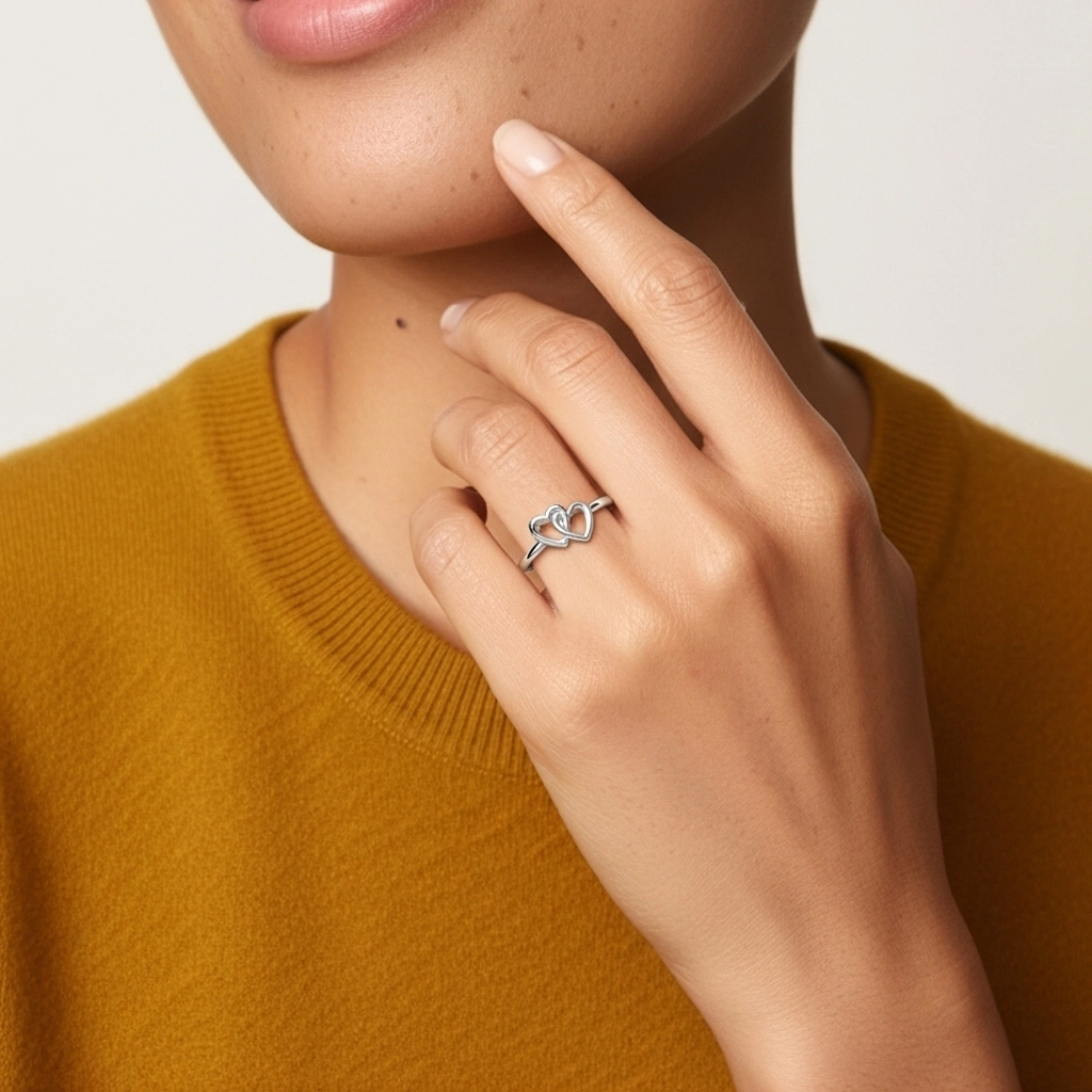 Unique Cœur Bague de promesse