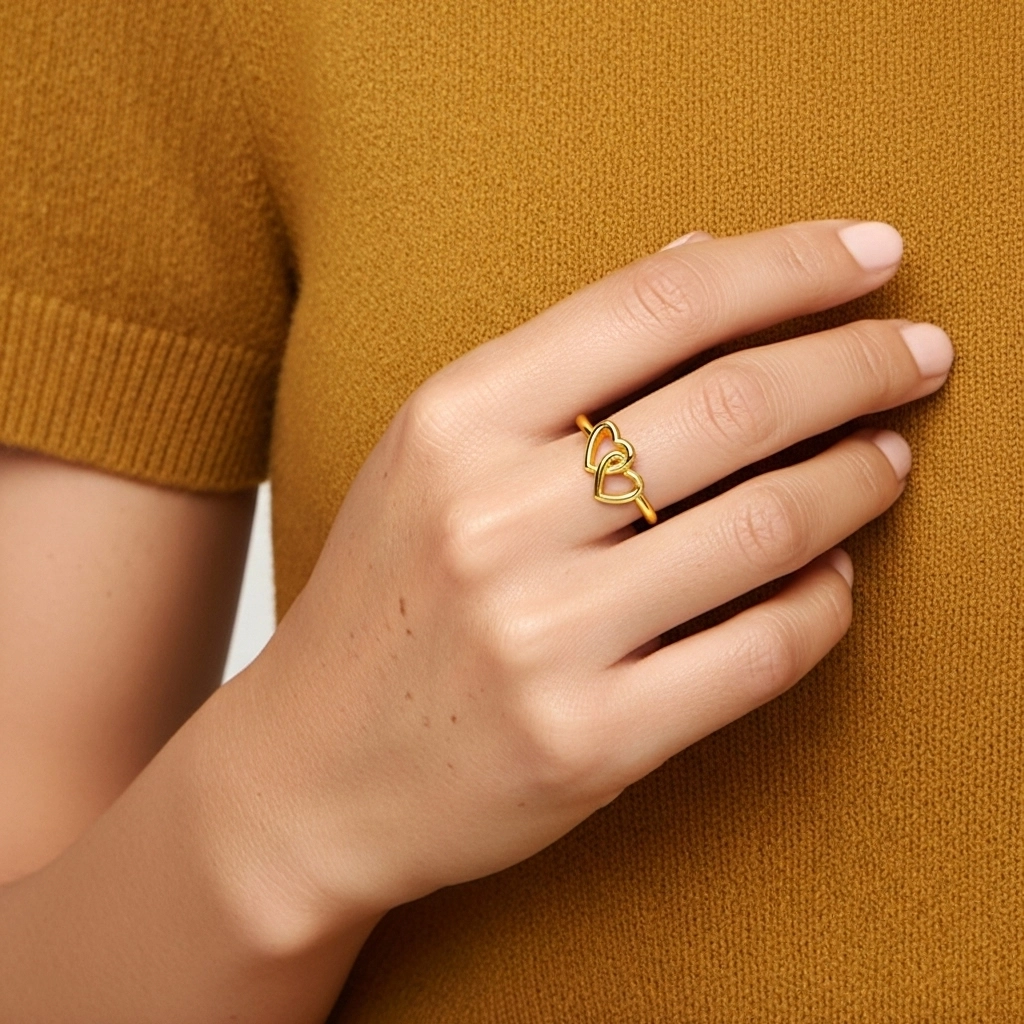 Unique Cœur Bague de promesse