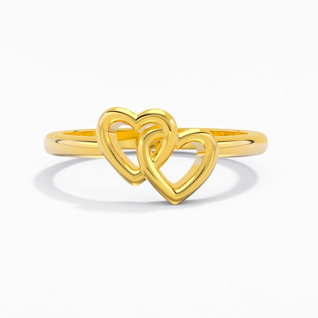 Unique Engrave 14K Gold Promise Ring