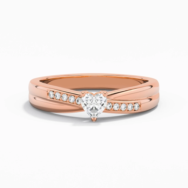 Pavé Promise Ring Moissanite