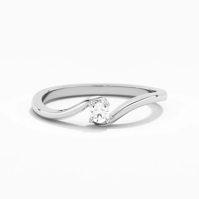 Solitaire Promise Ring Moissanite