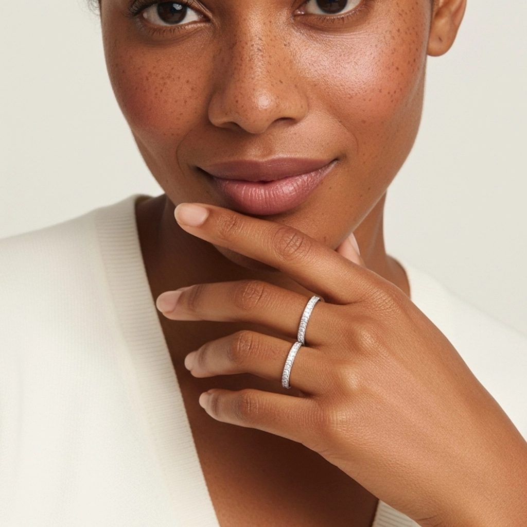 Crené Corde Pavé Bague de mariage