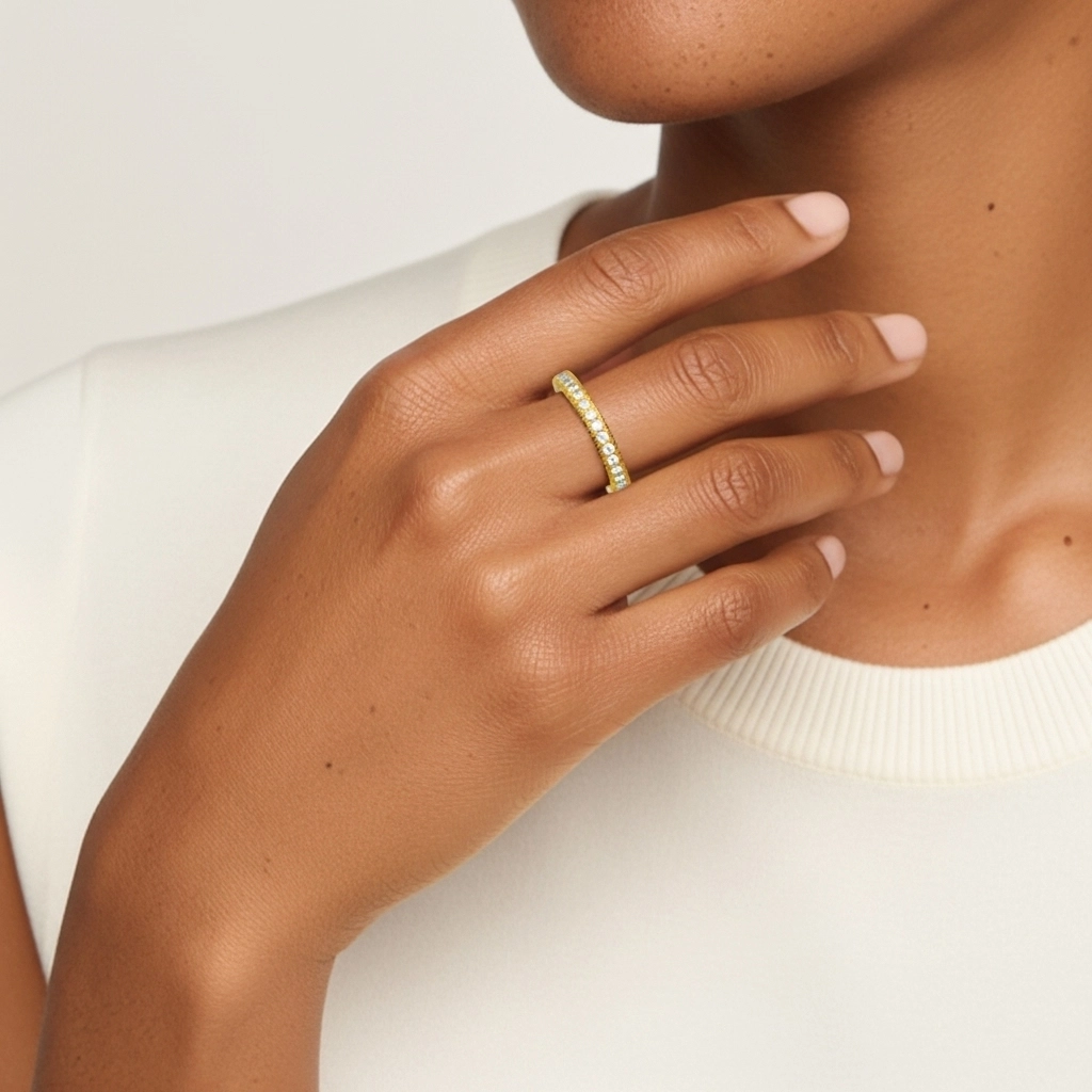 Crené Corde Pavé Bague de mariage