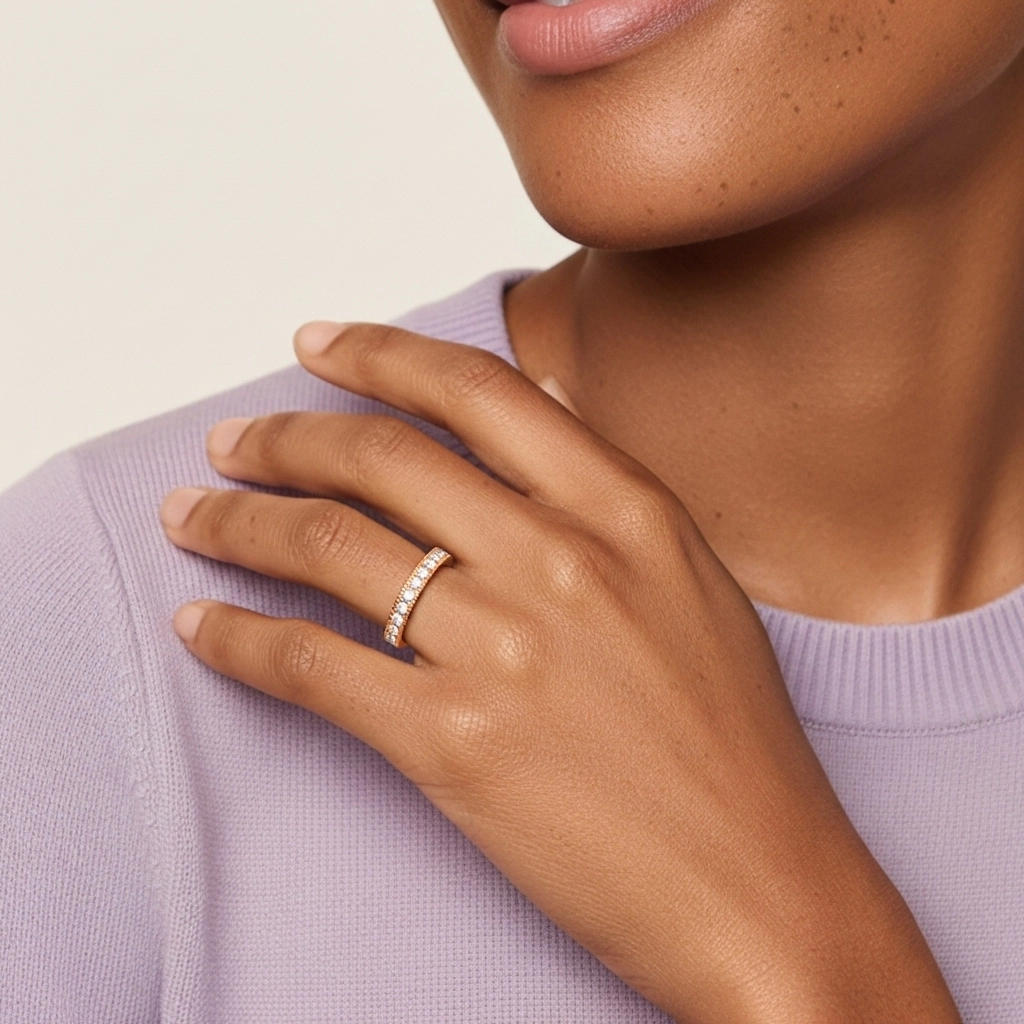 Milgrain Pavé Wedding Ring