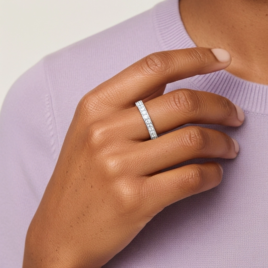 Milgrain Pavé Wedding Ring