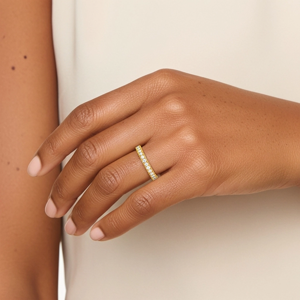 Milgrain Pavé Wedding Ring