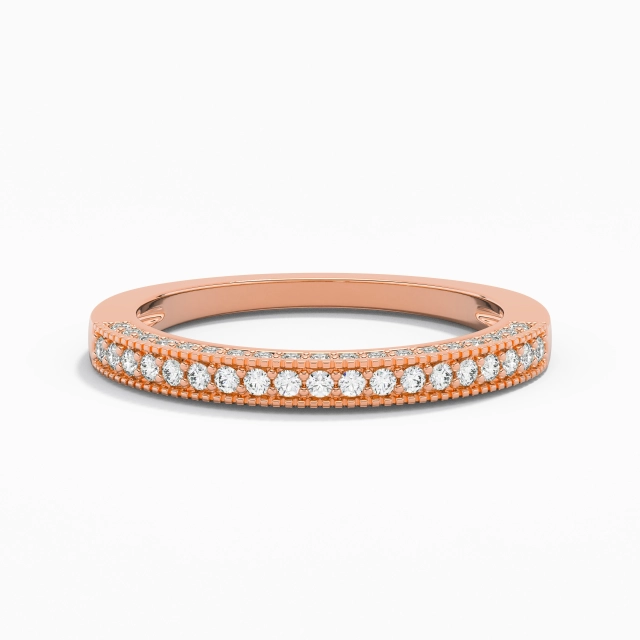 Milgrain Pavé Wedding Ring