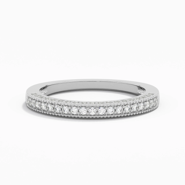 Milgrain Pavé Wedding Ring