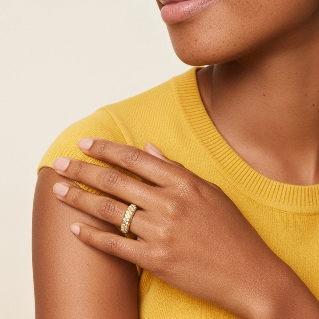 Vintage Beaded Rope Moissanite Wedding Ring