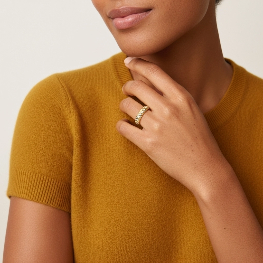 Retro Beaded Moissanite Wedding Band