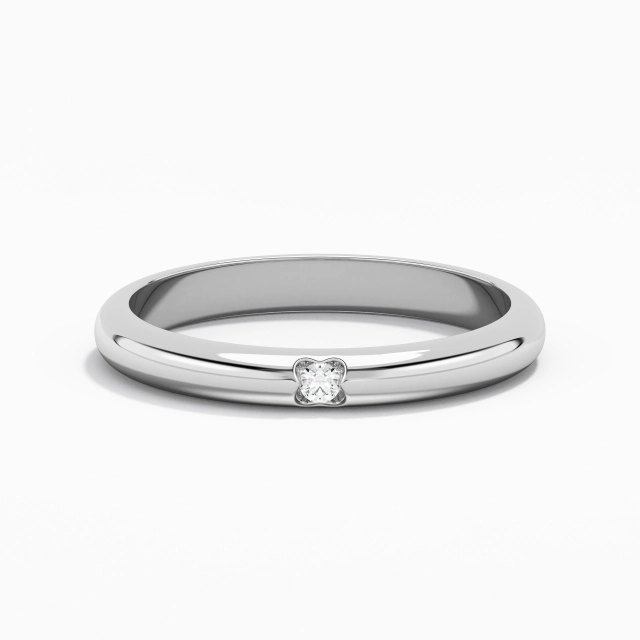 Dainty Stackable Moissanite Wedding Ring