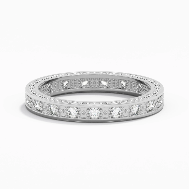 Beaded Pavé Wedding Ring