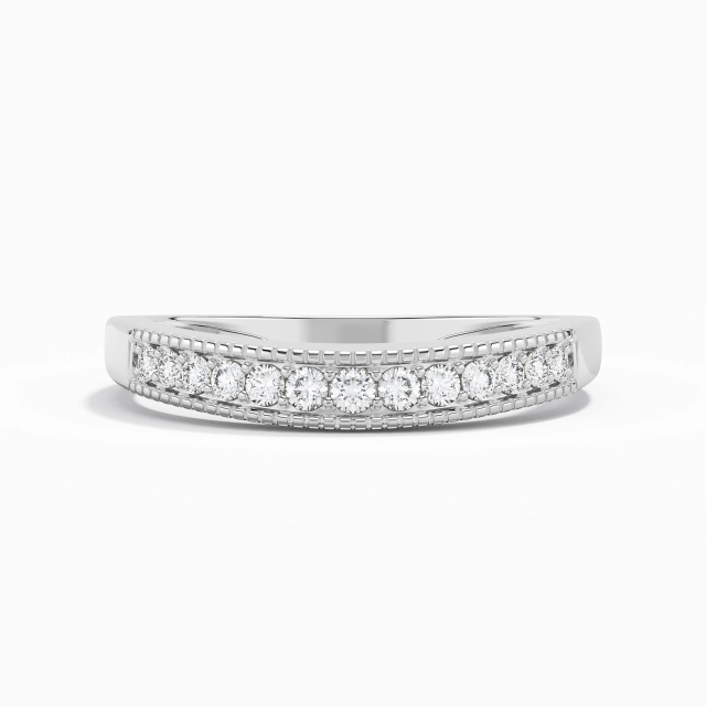 Milgrain Pavé Wedding Ring