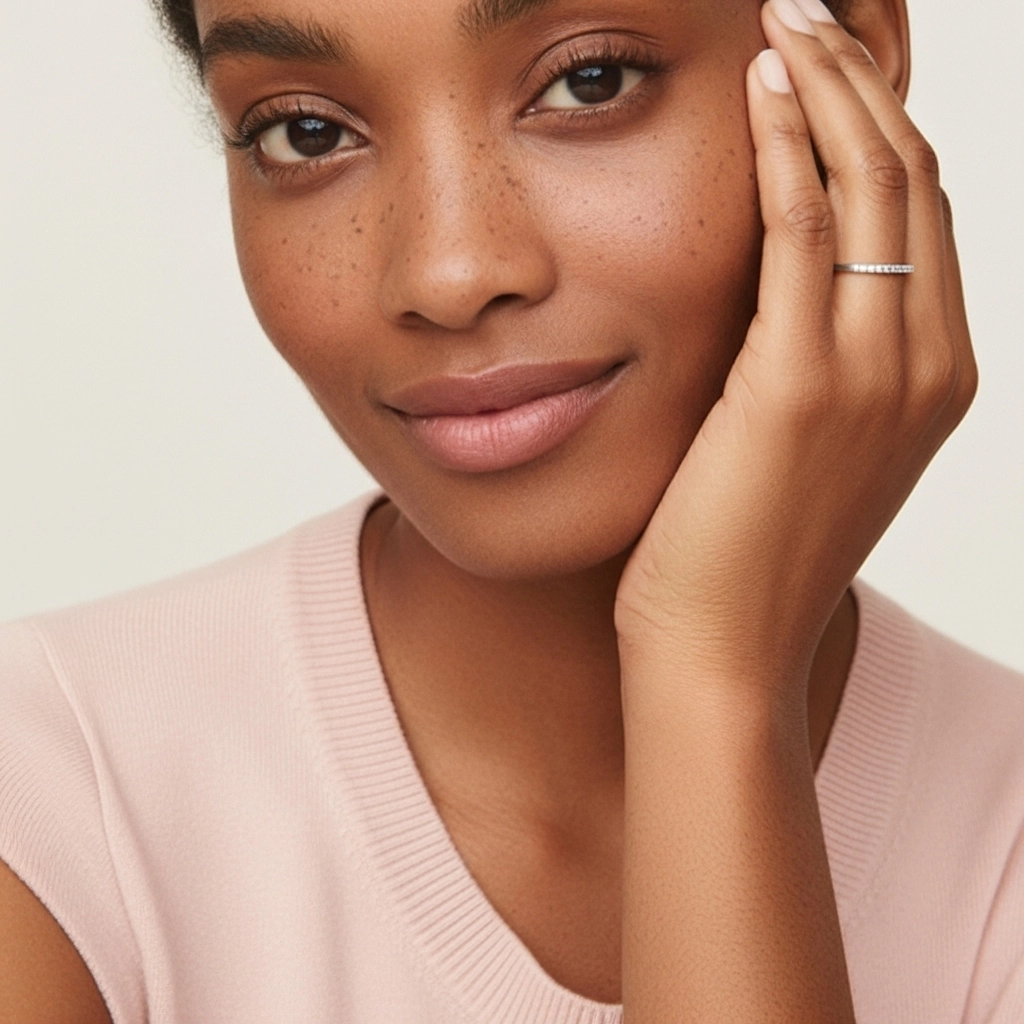 Minimalist Stackable Moissanite Wedding Ring