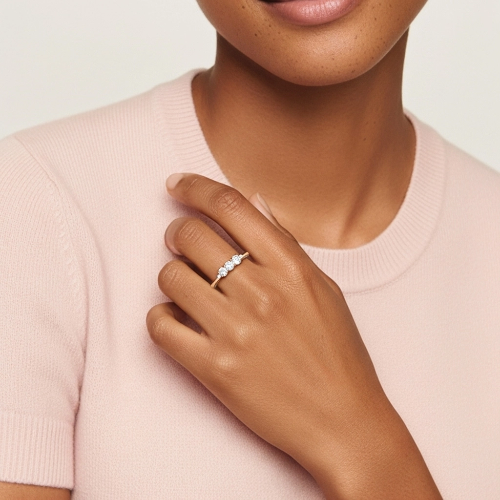 Trois pierres Bague de mariage