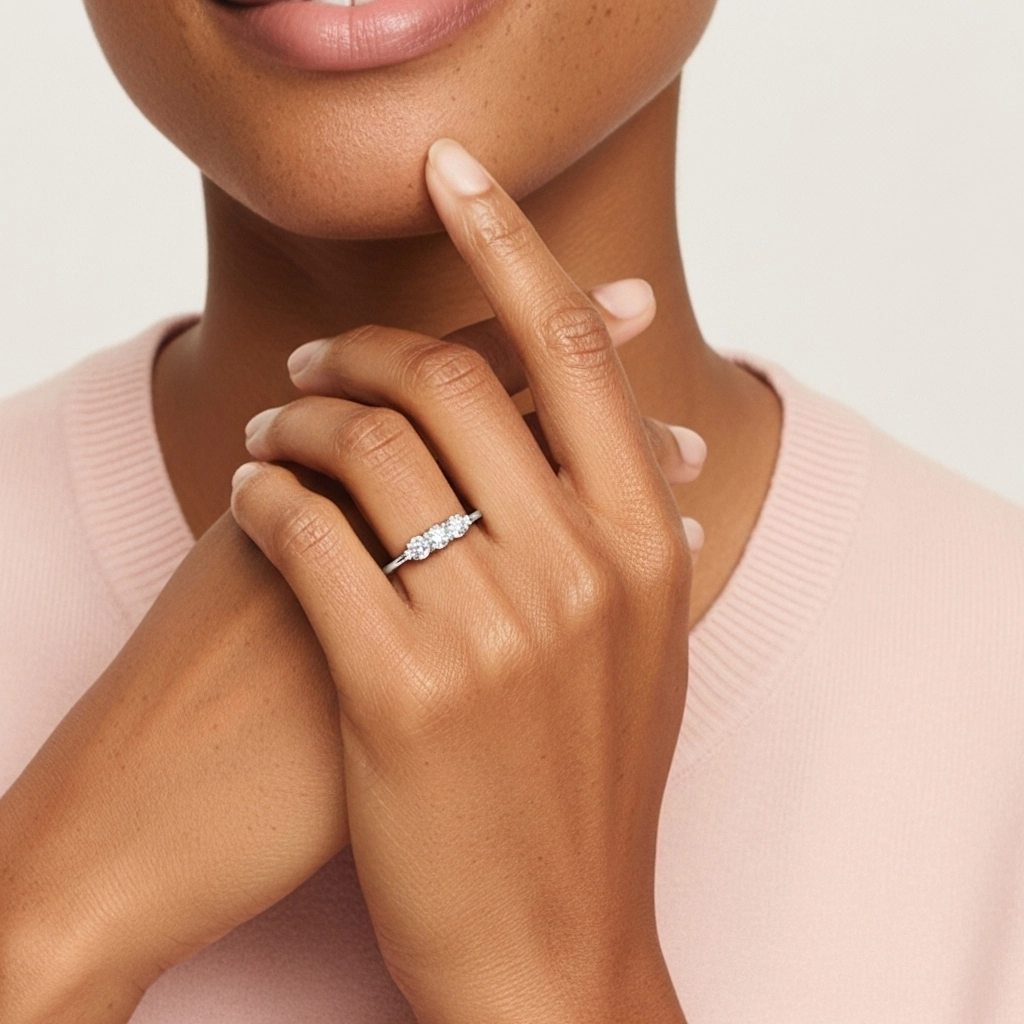 Trois pierres Bague de mariage