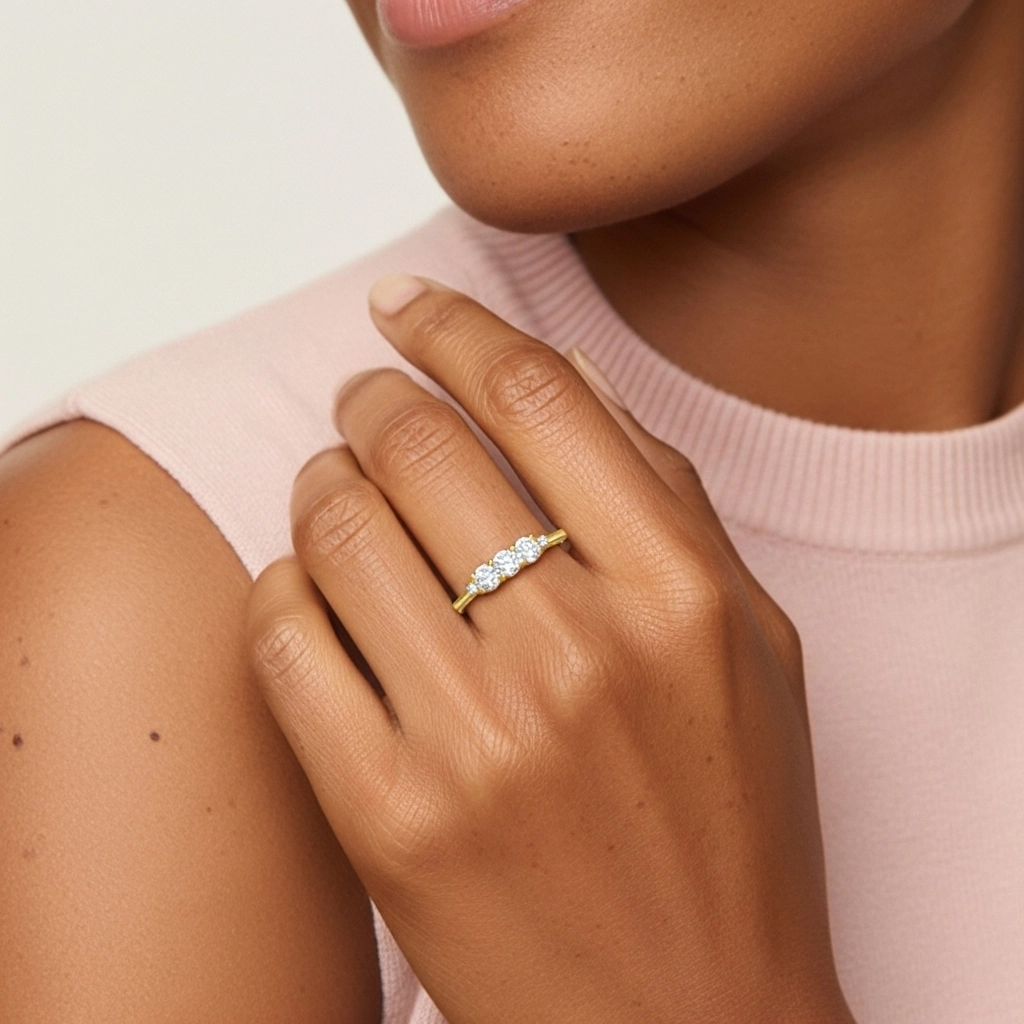 Trois pierres Bague de mariage