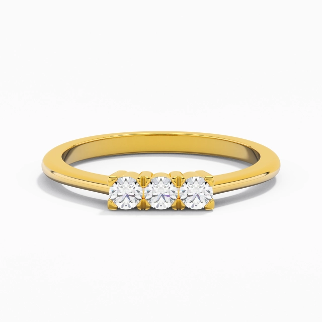 Three Stone Wedding Ring Moissanite