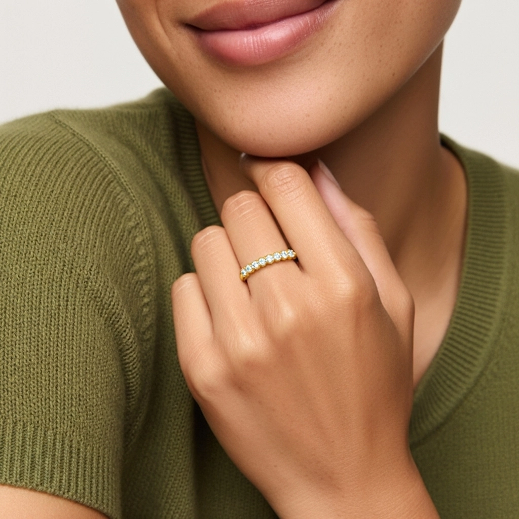 Rétro Crené Moissanite Bague de mariage