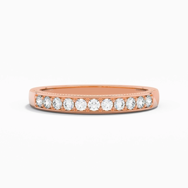 Beaded Pavé Wedding Ring
