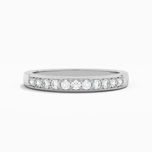 Beaded Pavé Wedding Ring