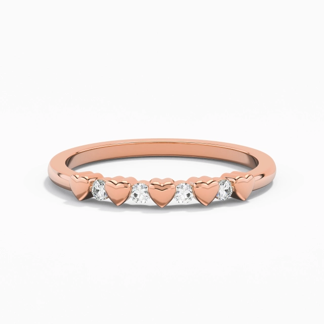 Charming Stackable Engrave Moissanite 925 Sterling Silver Wedding Ring