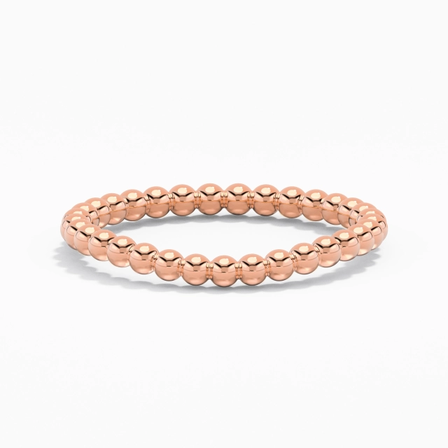 Minimalist Stackable 14K Rose Gold Wedding Ring