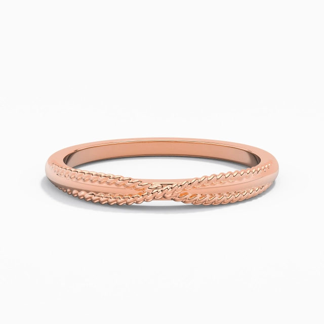 Minimalist Stackable Rope Wedding Ring