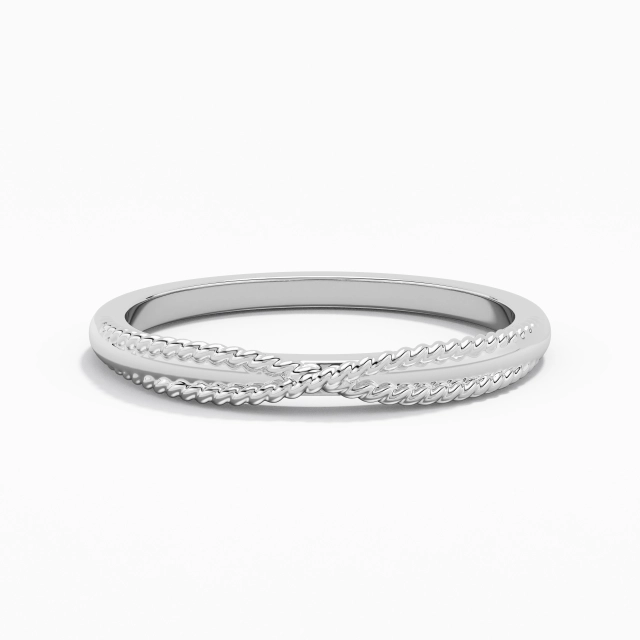 Minimalist Stackable Rope Wedding Ring