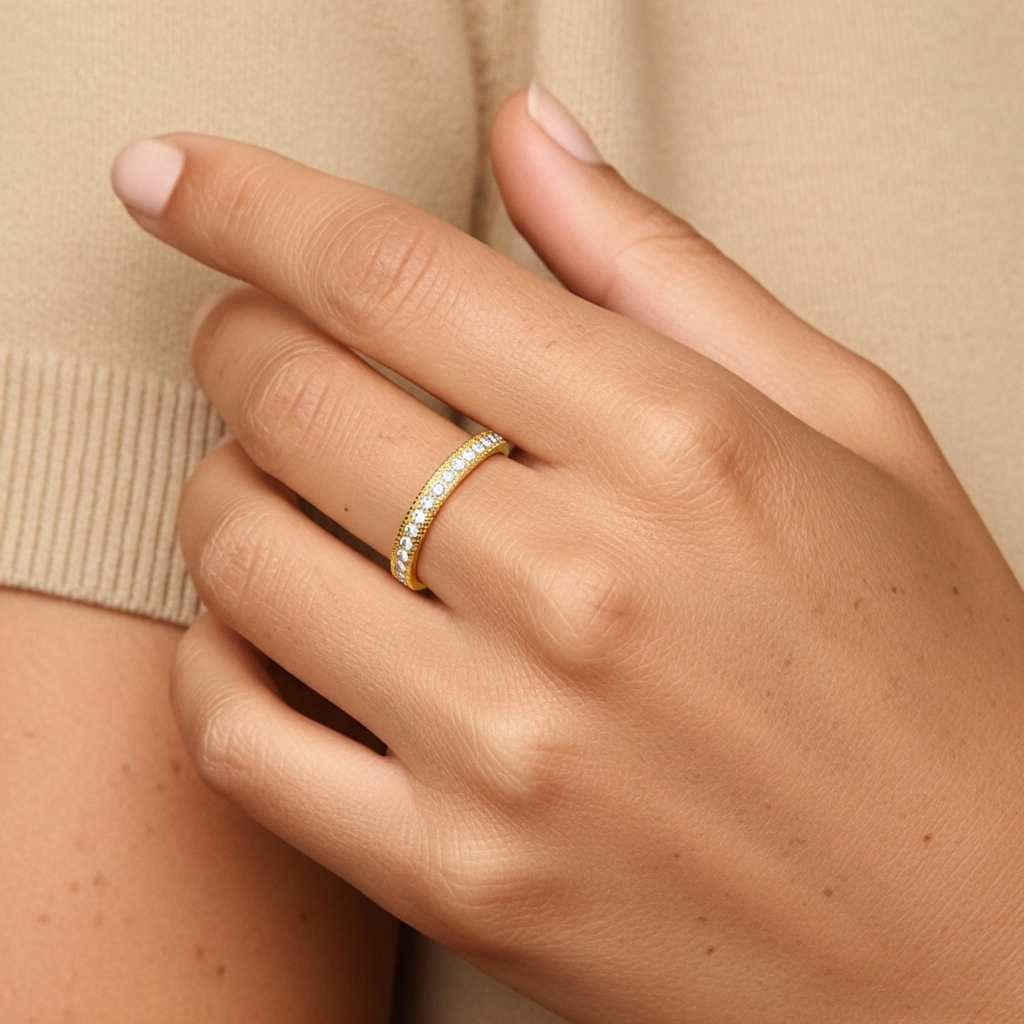 Moderne Charmant Corde Moissanite Bague de mariage