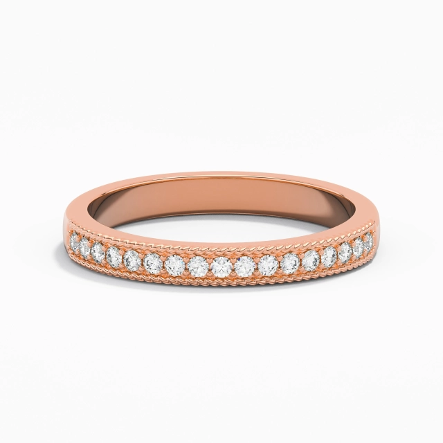 Modern Charming Rope Moissanite Wedding Ring