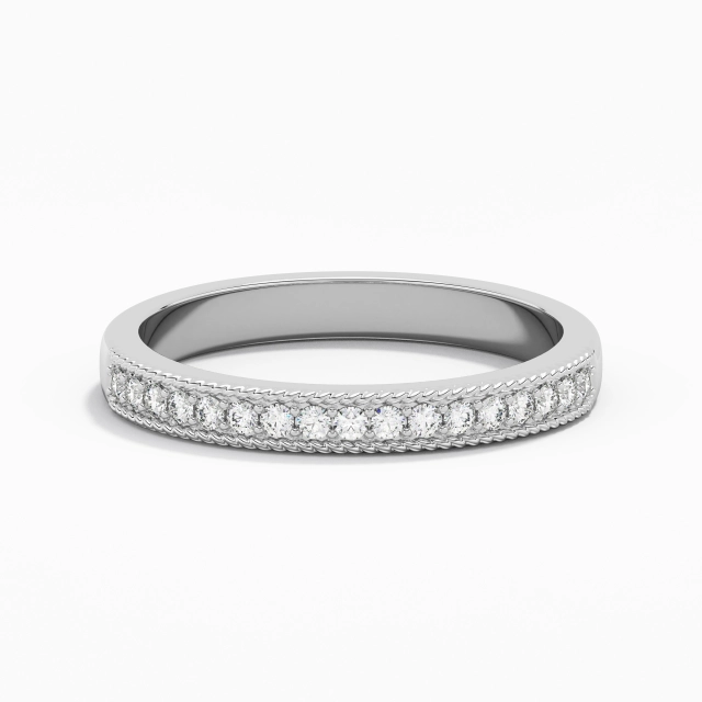 Modern Charming Rope Moissanite Wedding Ring