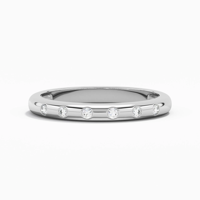 Dainty Stackable Moissanite Wedding Ring
