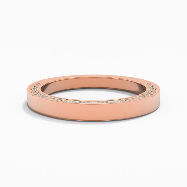 Understated Moissanite Wedding Band