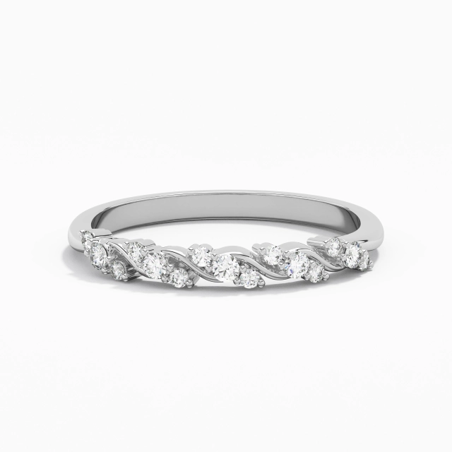Elegant Stackable Moissanite Wedding Ring