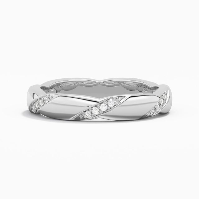 Graceful Moissanite Wedding Band