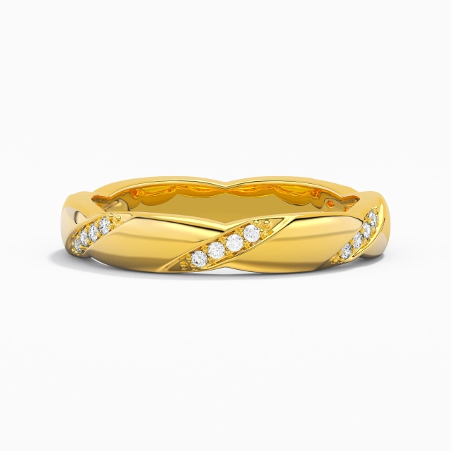 Graceful Moissanite Wedding Band