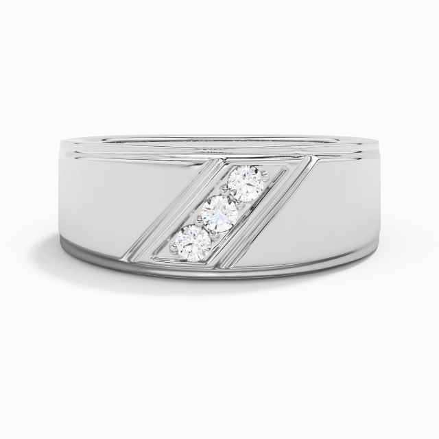 Wide Men Platinum Wedding Band