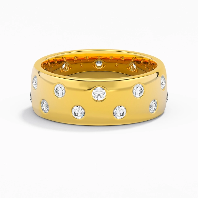Wide Men 925 Sterling Silver Wedding Band