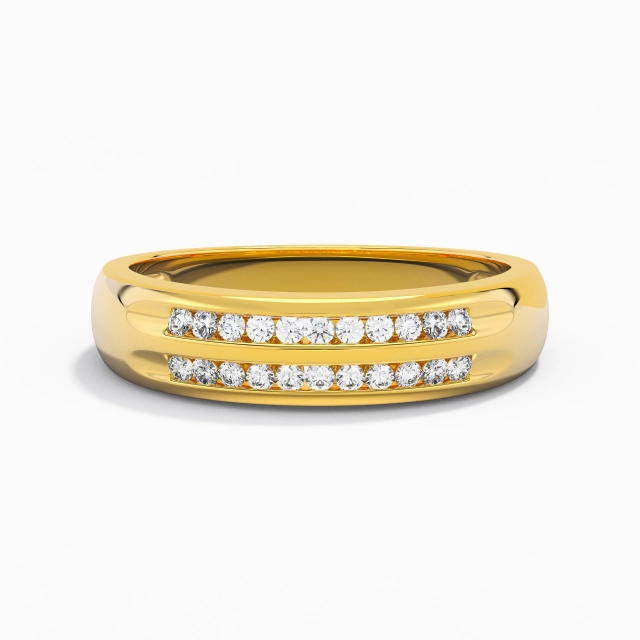 Delicate Men 18K Gold Wedding Band
