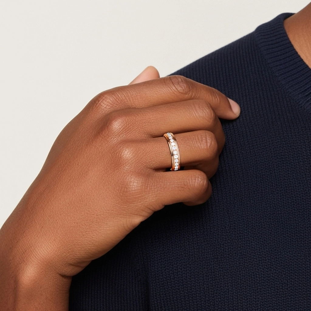 Classique Hommes Argent sterling 925 Alliance Bague de mariage