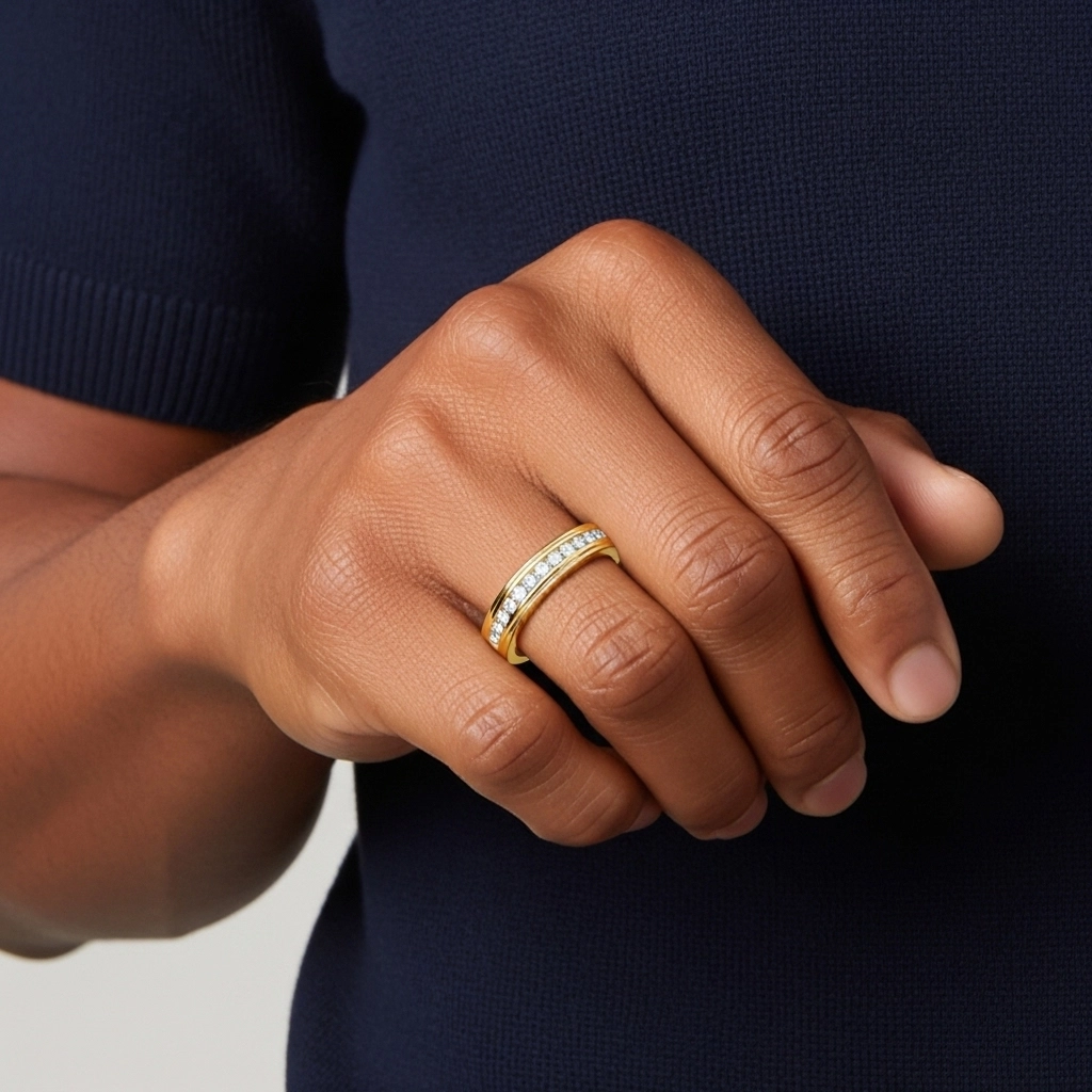 Classique Hommes Or 14 carats Alliance Bague de mariage