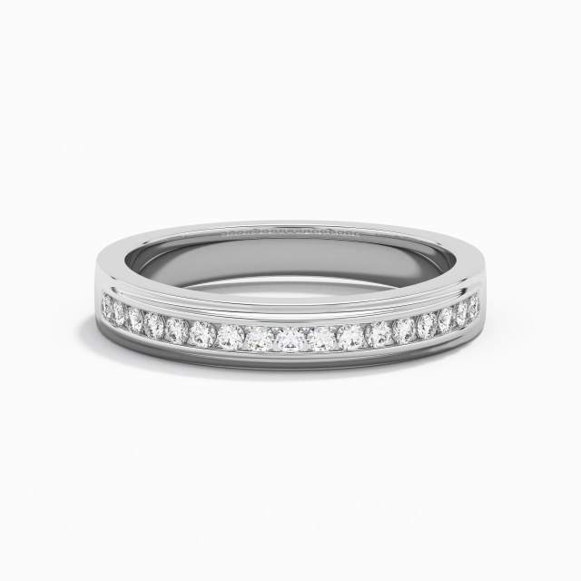 Classic Men 14K White Gold Wedding Band