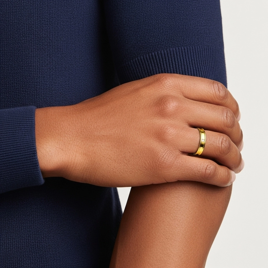 Large Sculpté Hommes Argent sterling 925 Alliance