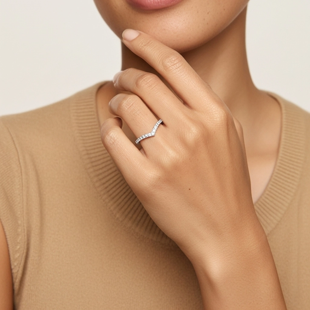 Empilable Moissanite Bague de mariage