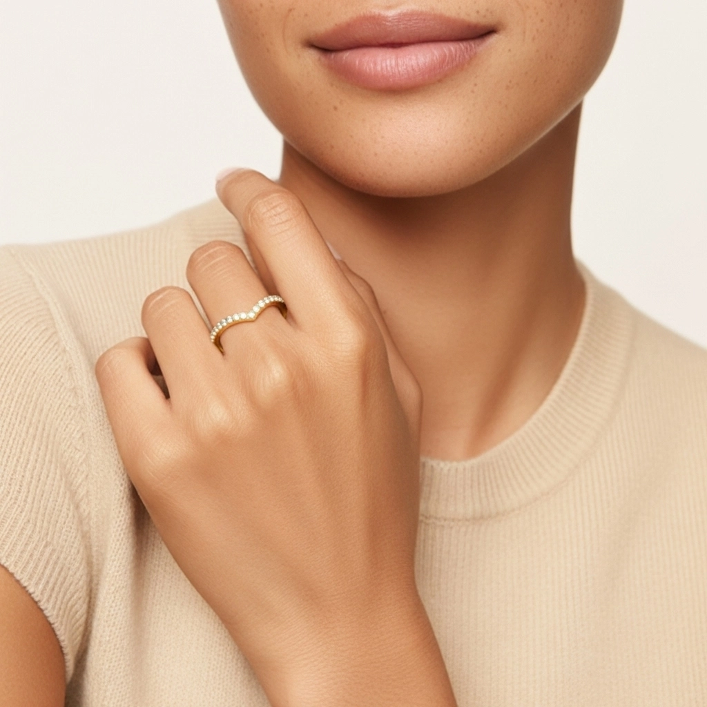 Empilable Moissanite Bague de mariage