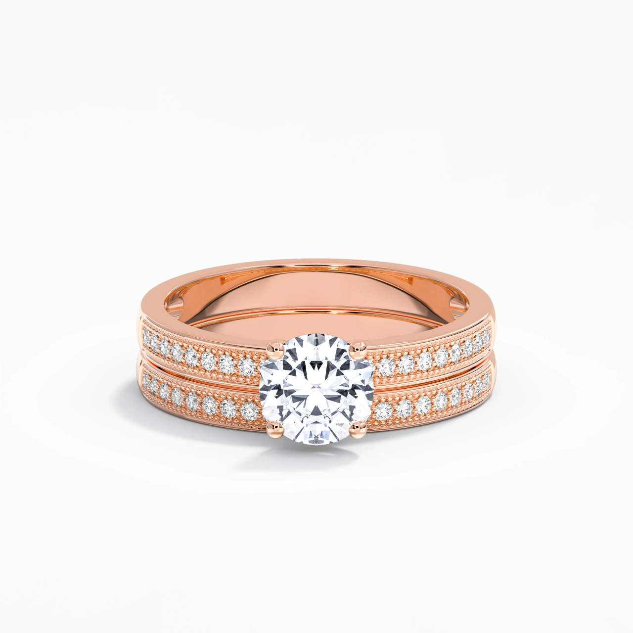 925 Sterling Silver Moissanite Bridal Set