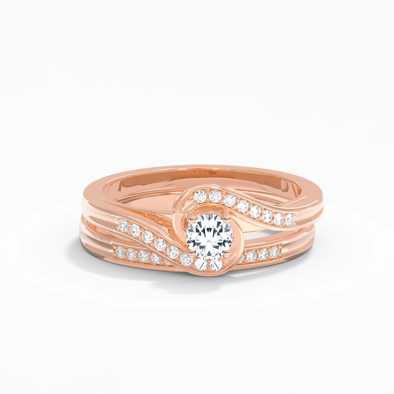 Argent sterling 925 Moissanite Ensemble nuptial